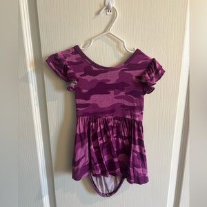 Little Sleepies Dress Size 18-24 Months Purple Camo